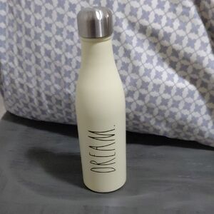 Cream Insulated Water Bottle with Silver Cap